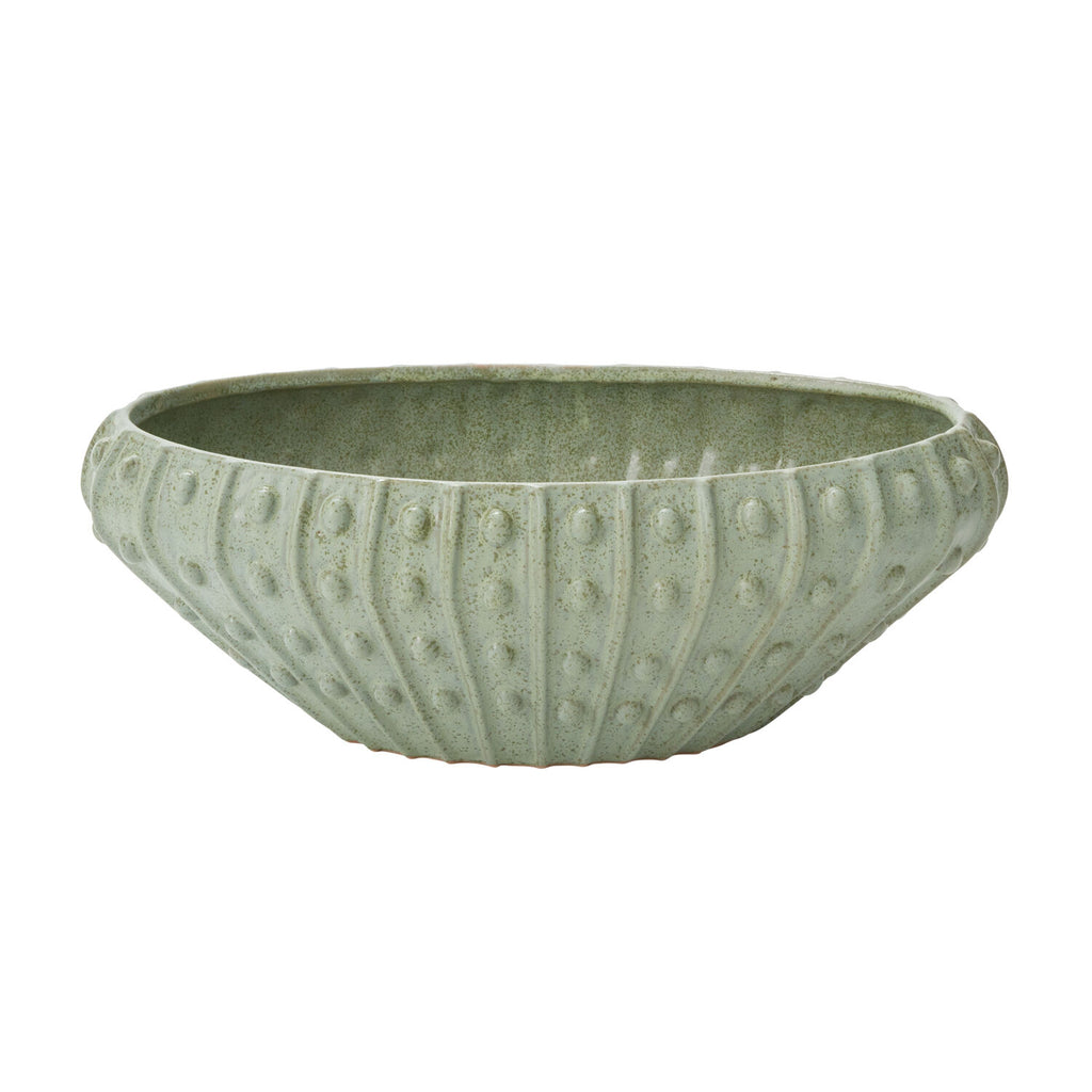 Abyss Boat Planter – Moss Green Reactive Glaze Ceramic Vessel