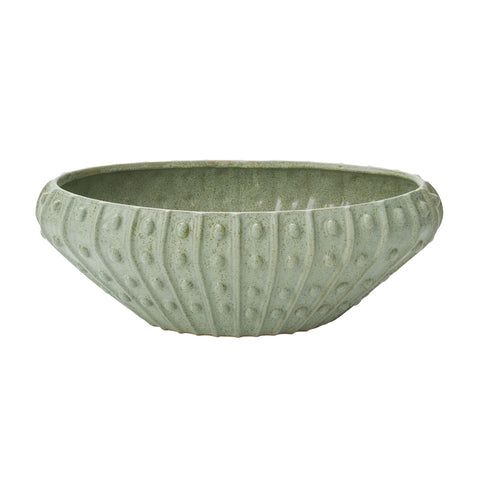 Abyss Boat Planter – Moss Green Reactive Glaze Ceramic Vessel