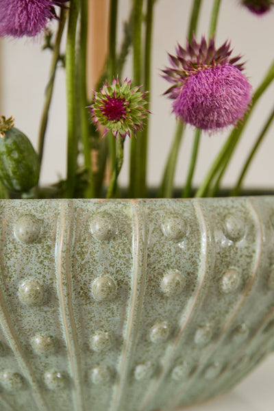 Abyss Boat Planter – Moss Green Reactive Glaze Ceramic Vessel
