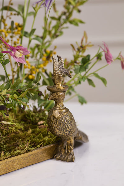 Emerson the Pheasant Tray - Cast Aluminum Bird Decorative Tray | E+E Collection
