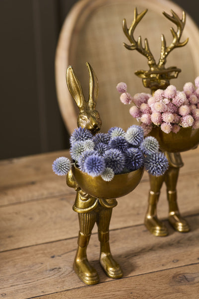 Eric the Hare Dish Stand - Cast Aluminum Rabbit Decor | E+E Collection