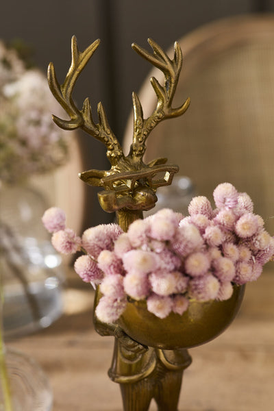 Frankie the Buck Dish Stand - Cast Aluminum Deer Decor | E+E Collection