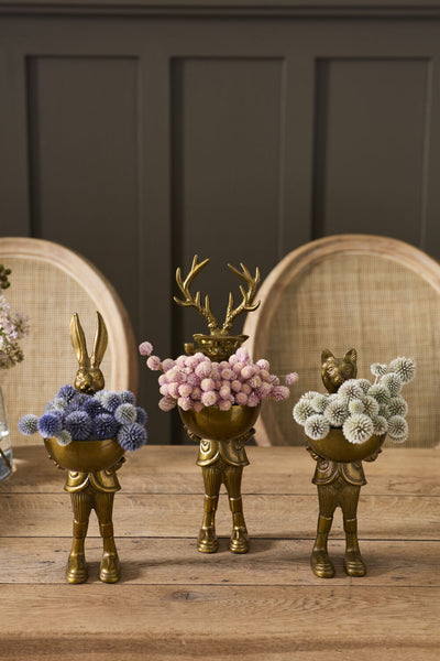 Frankie the Buck Dish Stand - Cast Aluminum Deer Decor | E+E Collection