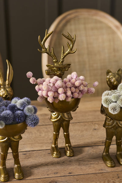 Frankie the Buck Dish Stand - Cast Aluminum Deer Decor | E+E Collection