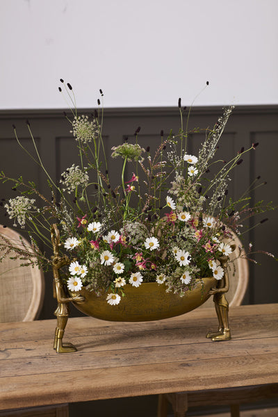 Frankie and Margie Bowl - Cast Aluminum Buck and Doe Decorative Boat | E+E Collection